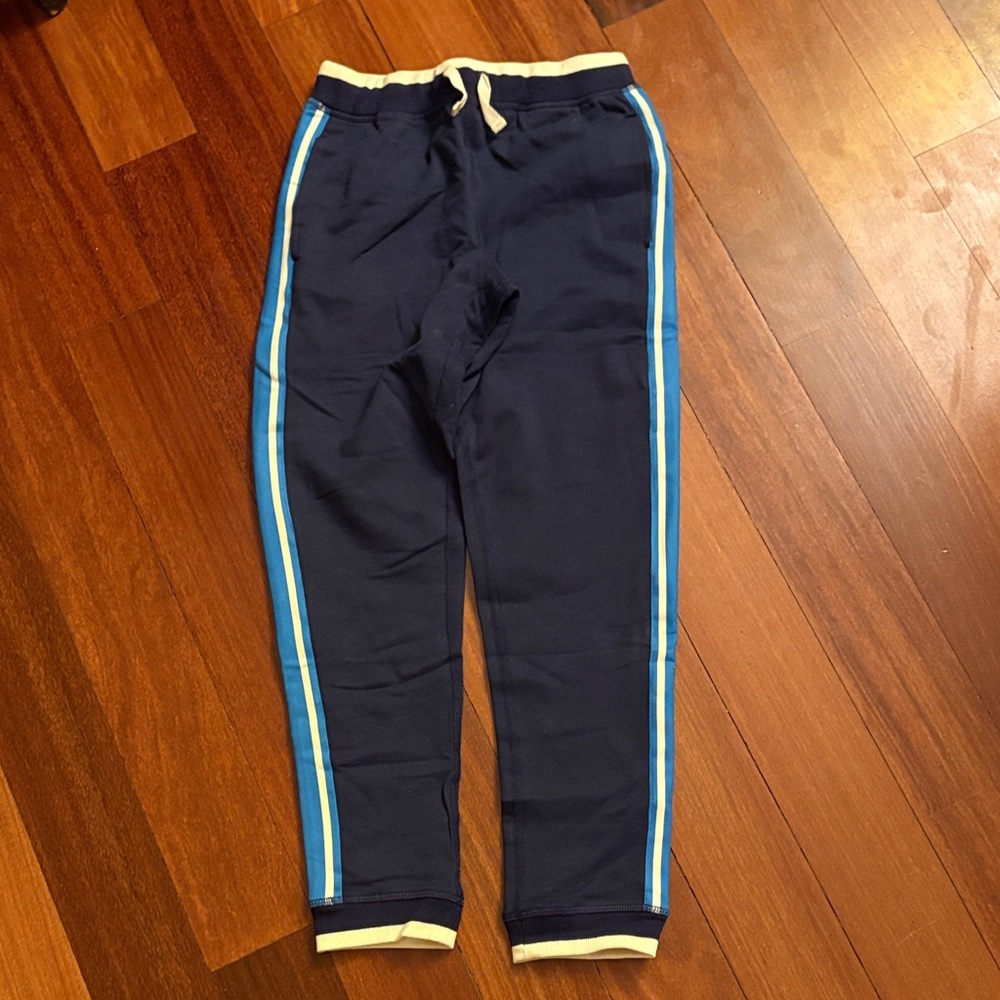 Hanna Andersson Navy Joggers with Blue Stripes
